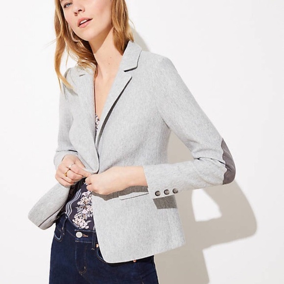 LOFT | Herringbone Knit Blazer - Picture 4 of 9